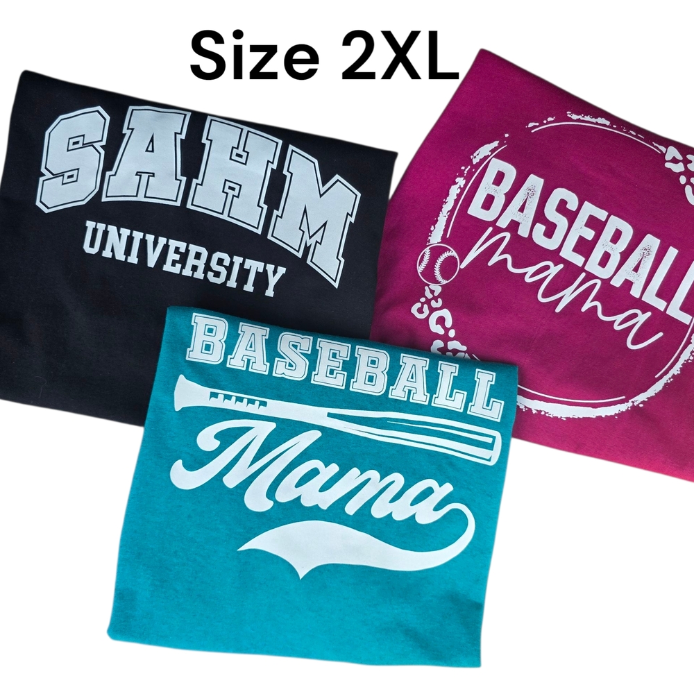 Gildan Unisex Baseball Mama Short Sleeve Tees Size 2xl Nwot